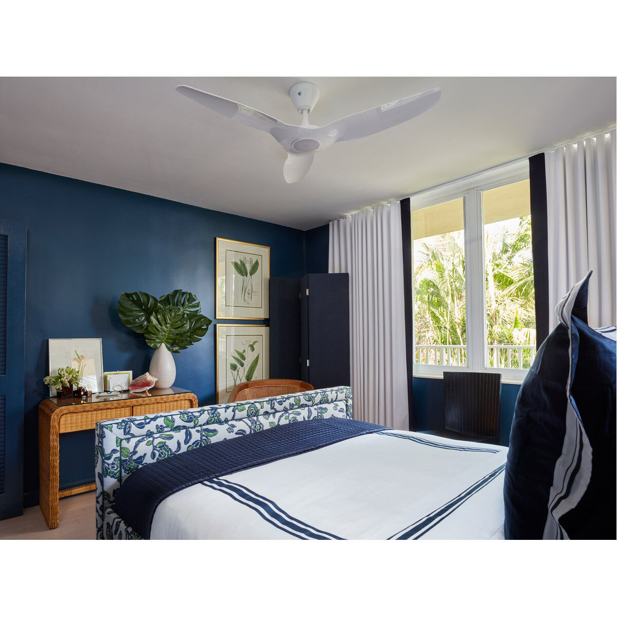 Haiku L 52 inch White with Glossy White Blades Indoor Ceiling Fan, Universal Mount