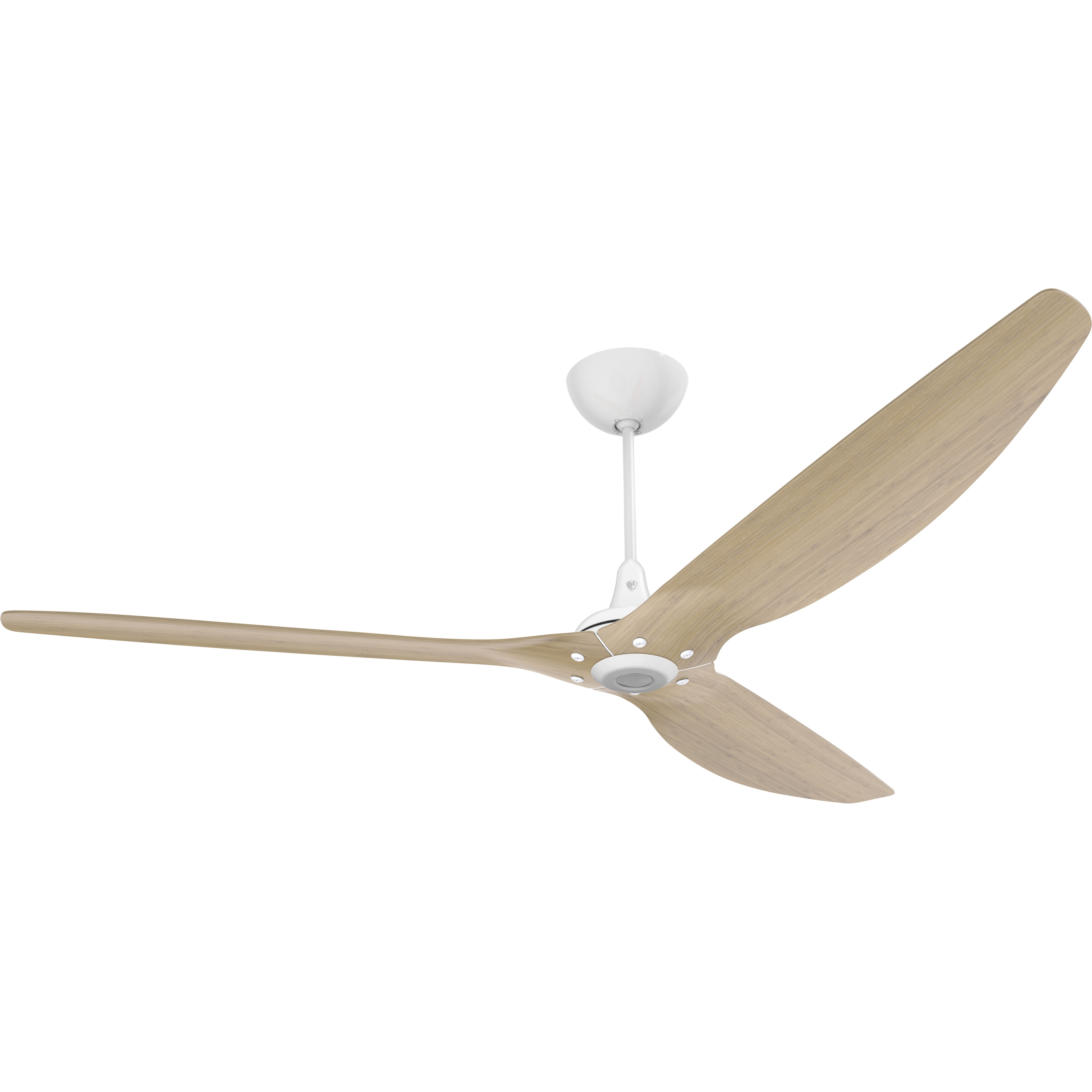 Haiku 84 inch White with Natural Bamboo Blades Ceiling Fan