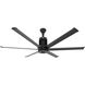 i6 72 inch Black Outdoor Ceiling Fan, Standard Mount