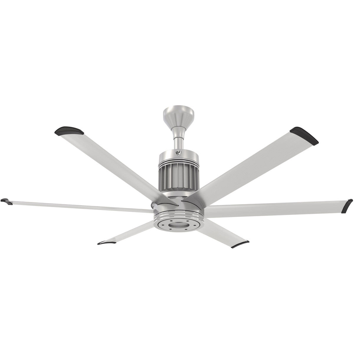 i6 60 inch Brushed Silver Outdoor Ceiling Fan in Standard, Brushed Aluminum, 6 in, Standard Mount