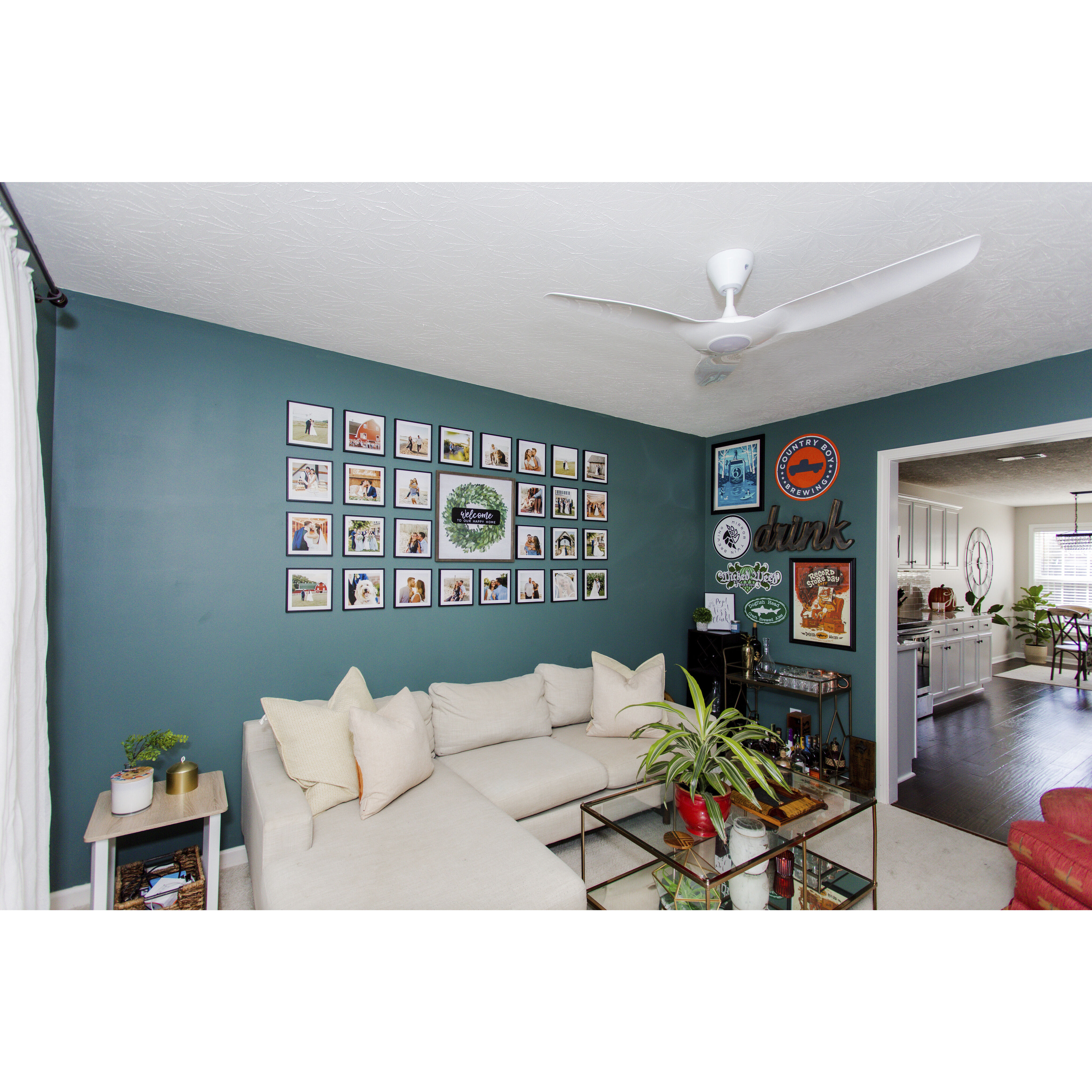 Haiku L 52 inch White with Glossy White Blades Indoor Ceiling Fan, Universal Mount