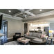 es6 84 inch White Indoor Ceiling Fan, with Chromatic Uplight